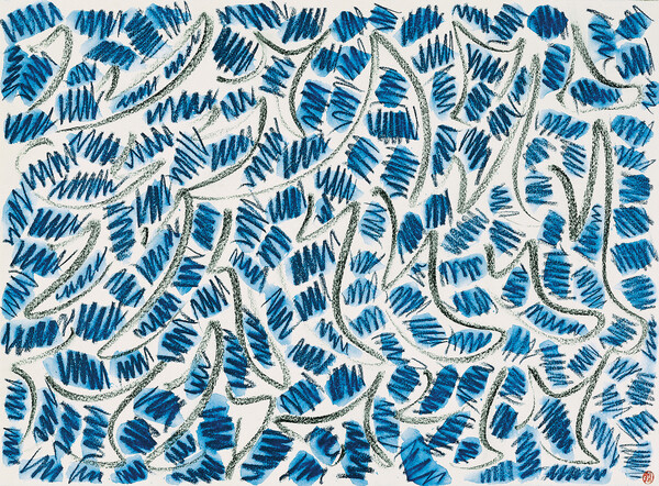 손아유, 예향색, 종이에 수채, 목탄, 크레용, 38x56cm, 1996