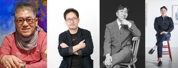 왼쪽부터 이팝프렌즈 예술인상 수상자 김학곤, 서철원, 하형래, 김성혁 씨