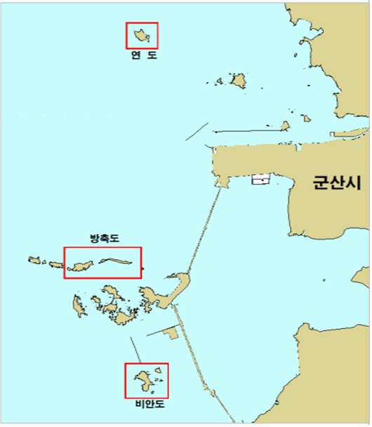 갑오징어 산란서식장 조성 해역. (사진=군산시 제공)