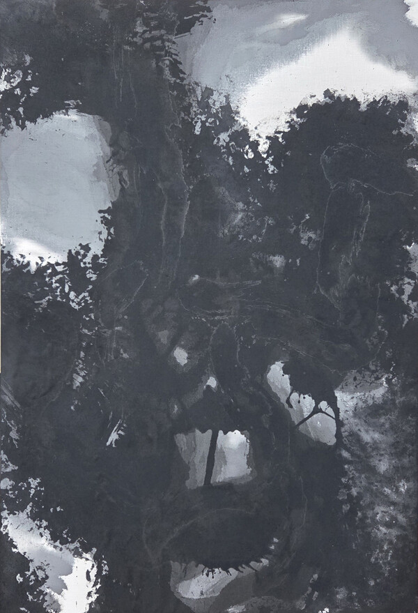 相生 116.8×80cm 천에 수묵 2025