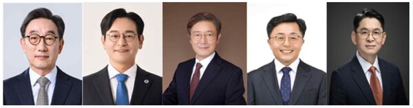   왼쪽부터 김성환, 오정근, 나인호, 김강주, 정승우 교수.