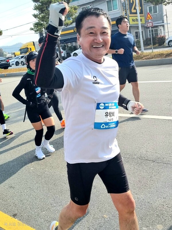 이임 후 남원 춘향 마라톤대회에 출전한 유창희 전 전북특별자치도 정무수석
